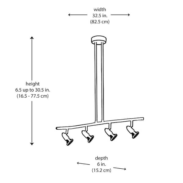 Stingray 2.7 ft. 4-Light Oil Rubbed Bronze Track Light Fixture with Adjustable Heads