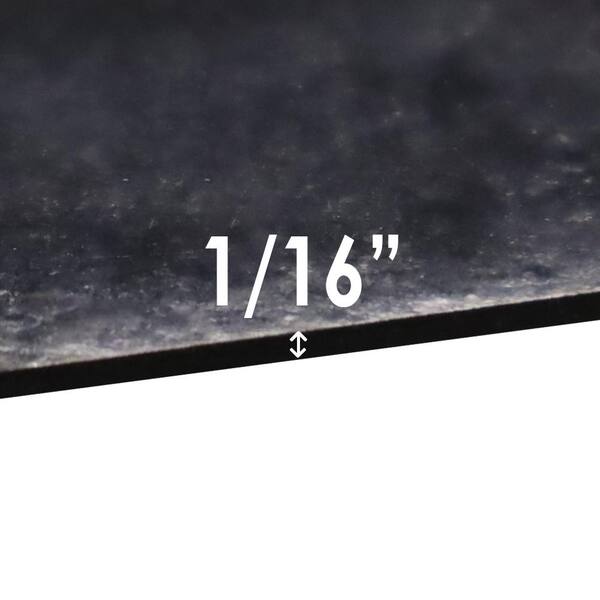 Nitrile Commercial Grade Rubber Sheet Black 60A 0.062 in. x 36 in. x 24 in.