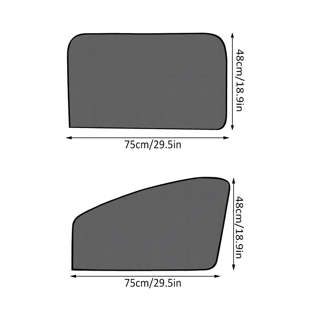 Yous Auto 4Pcs Car Window Sun Shades UV Protection Front/Rear Window Screen Shade Car Curtain with Magnetic Sunshine Blocker Car Privacy Shield Auto Interior Accessories Reduce Glare for Most Cars