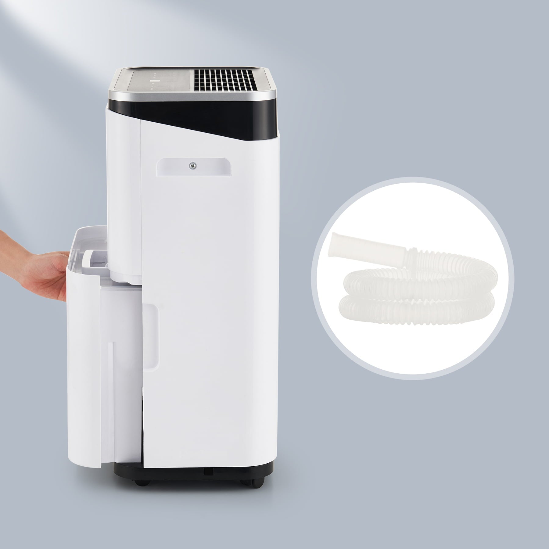 Preenex Dehumidifier with Drain Hose 24 hr Timer Auto Shutoff 50 Pint Capacity 13pt Tank