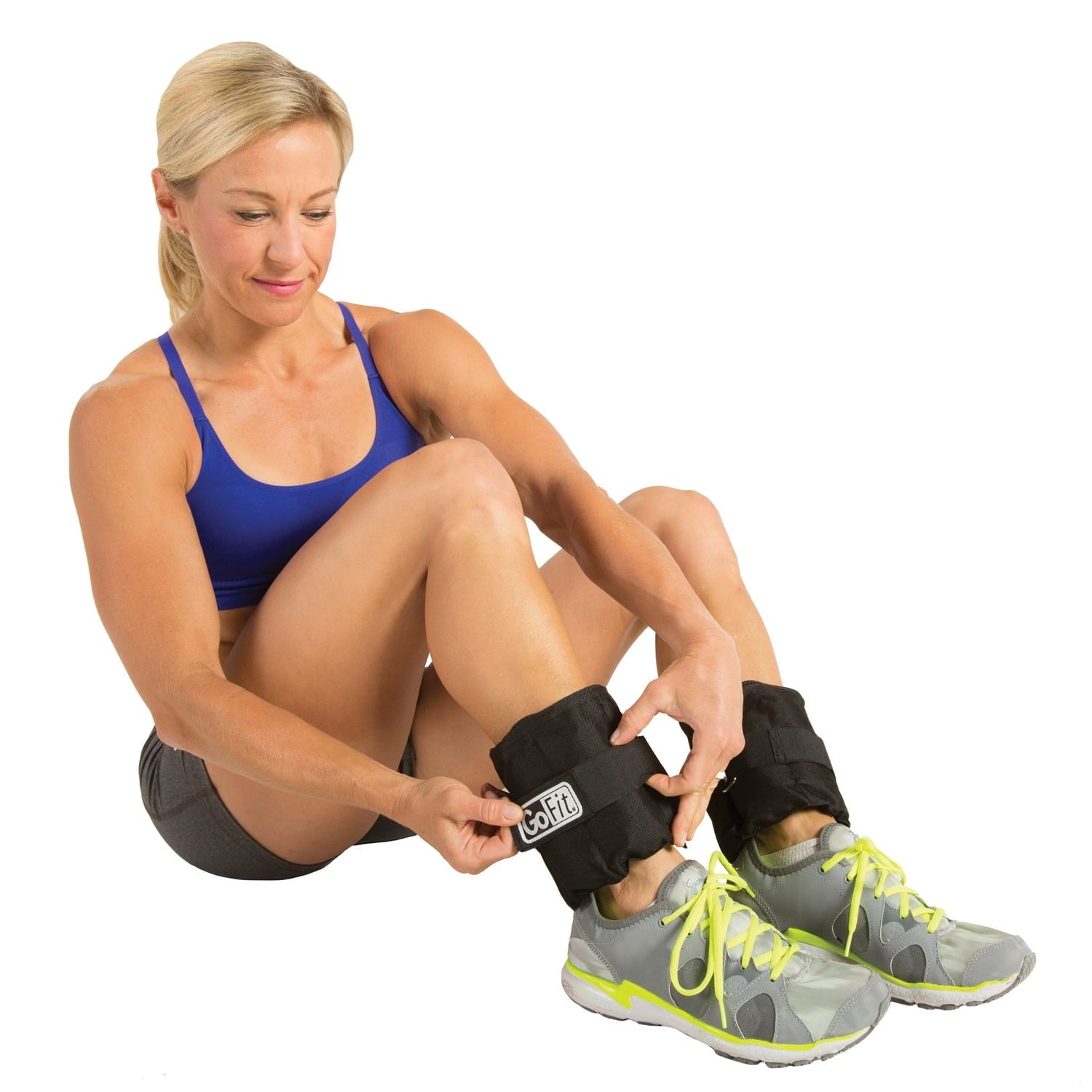 GoFit 10lb Adjustable Ankle Weights - 5lbs each