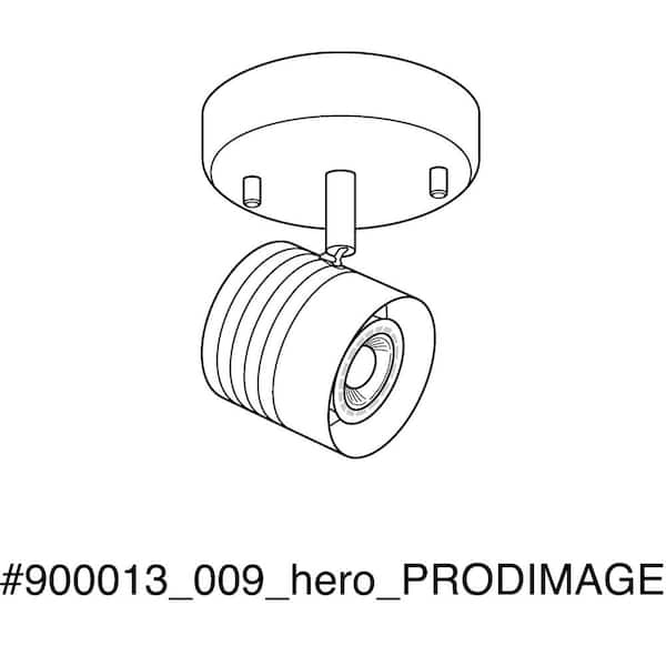 Kitson 1- Light Black Halogen Track Lighting Head