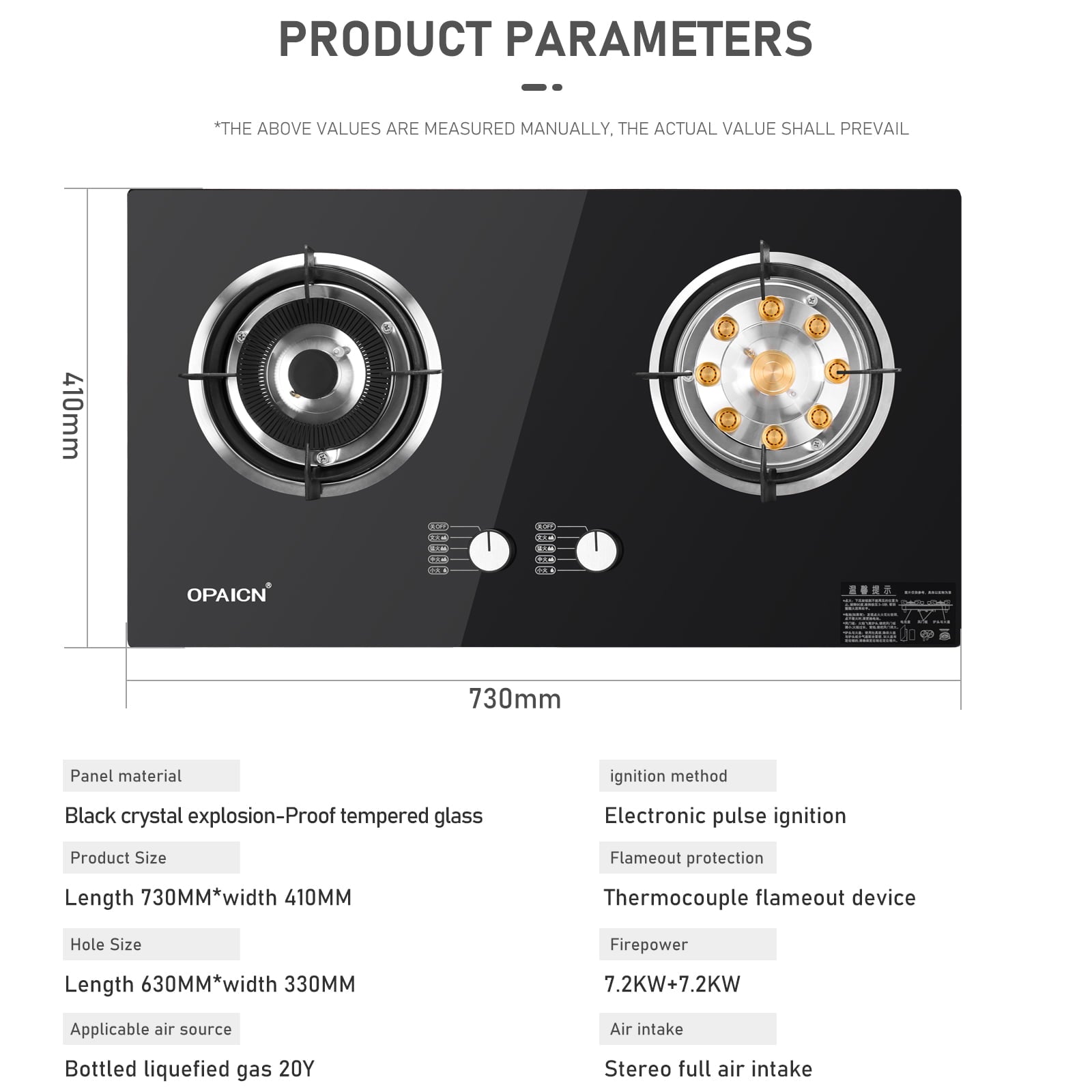 Wobythan 2 Burners Camp Stove Portable Gas Stove Tempered Glass Outdoor/Indoor Kitchen Cooktop