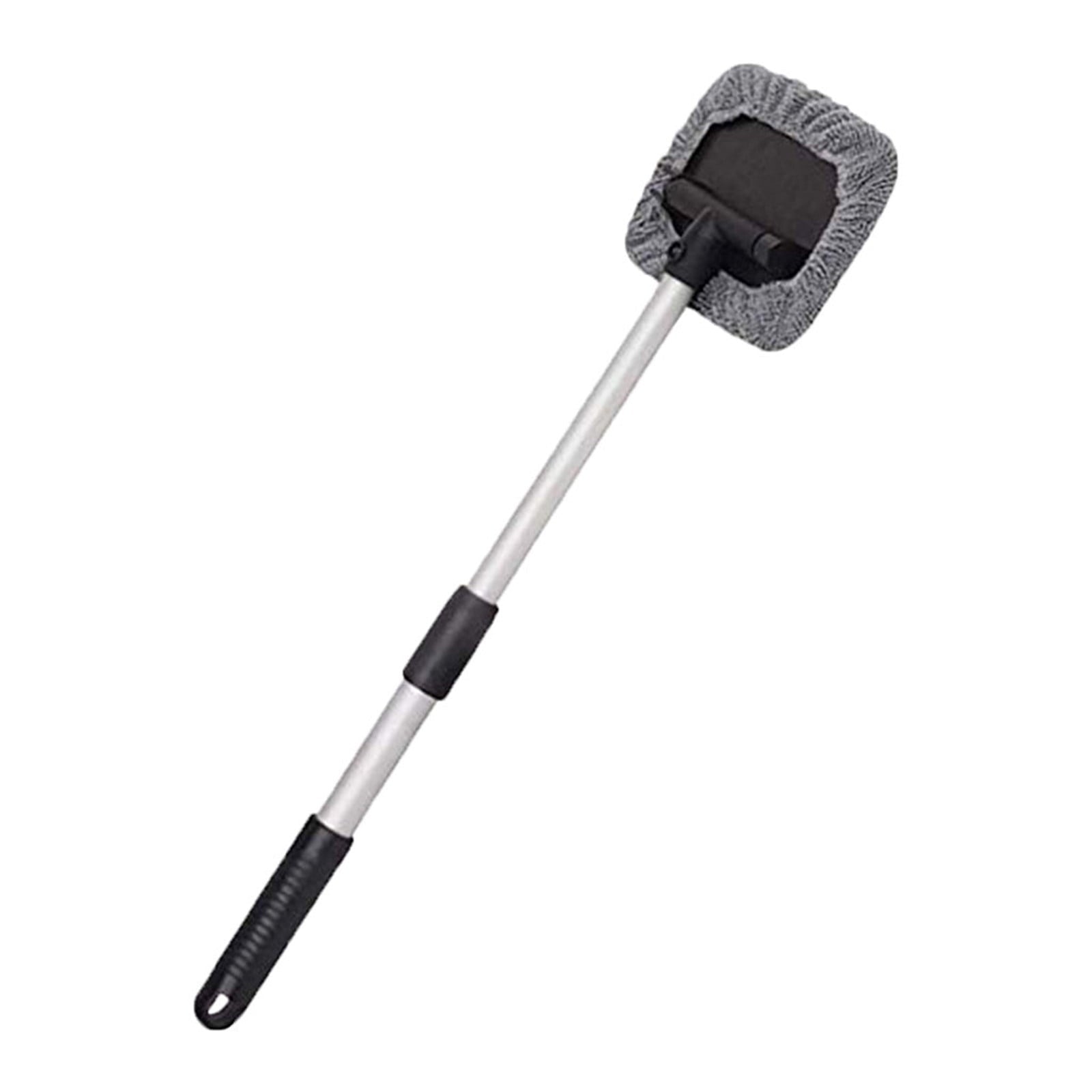 Lingouzi Car Cleaning Brush,extendable Windshield Cleaning Tool, Strong Absorbent Car Window Cleaner with 2 Pcs Washable Pads , Multifunctional Use Windshield Cleaner Tool Kit
