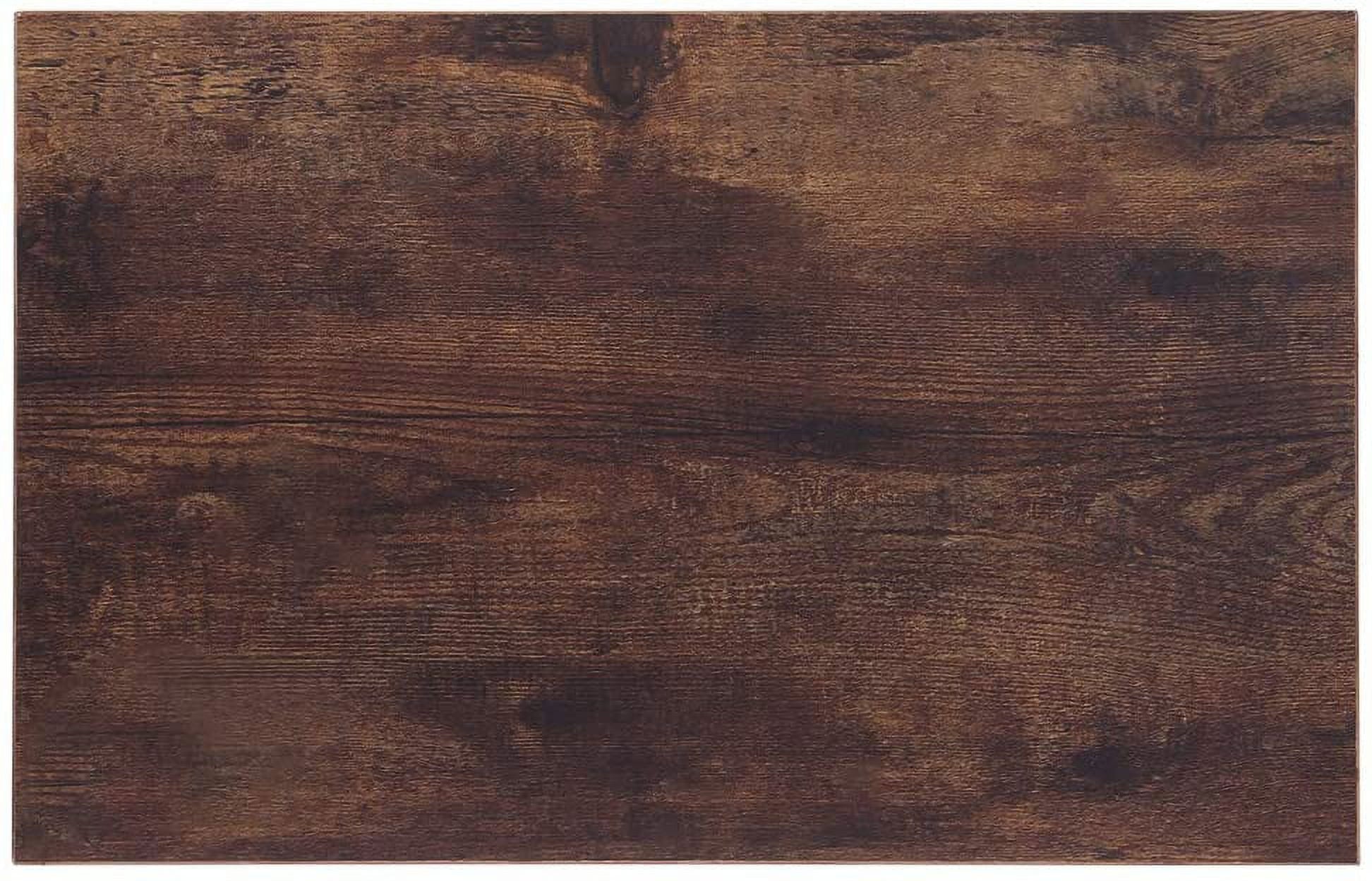 NEX 3-Tier Rustic Kitchen Cart MDF Wood Top and Metal Frame, Silver