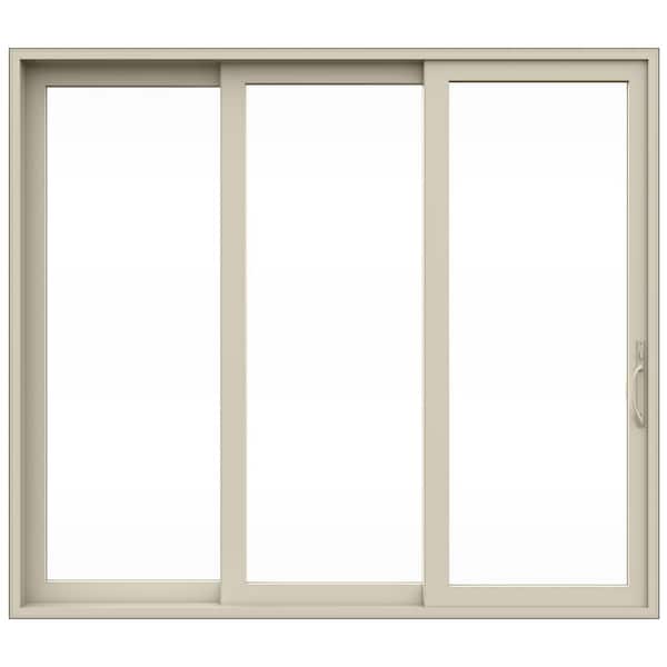V4500 Multi-Slide 105 in. x 96 in. Left-Hand Low-E Desert Sand Vinyl 3-Panel Prehung Patio Door