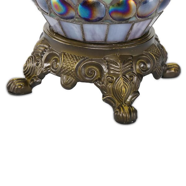 Tiffany Dragonfly 25 in. Bronze Table Lamp with Lit Base