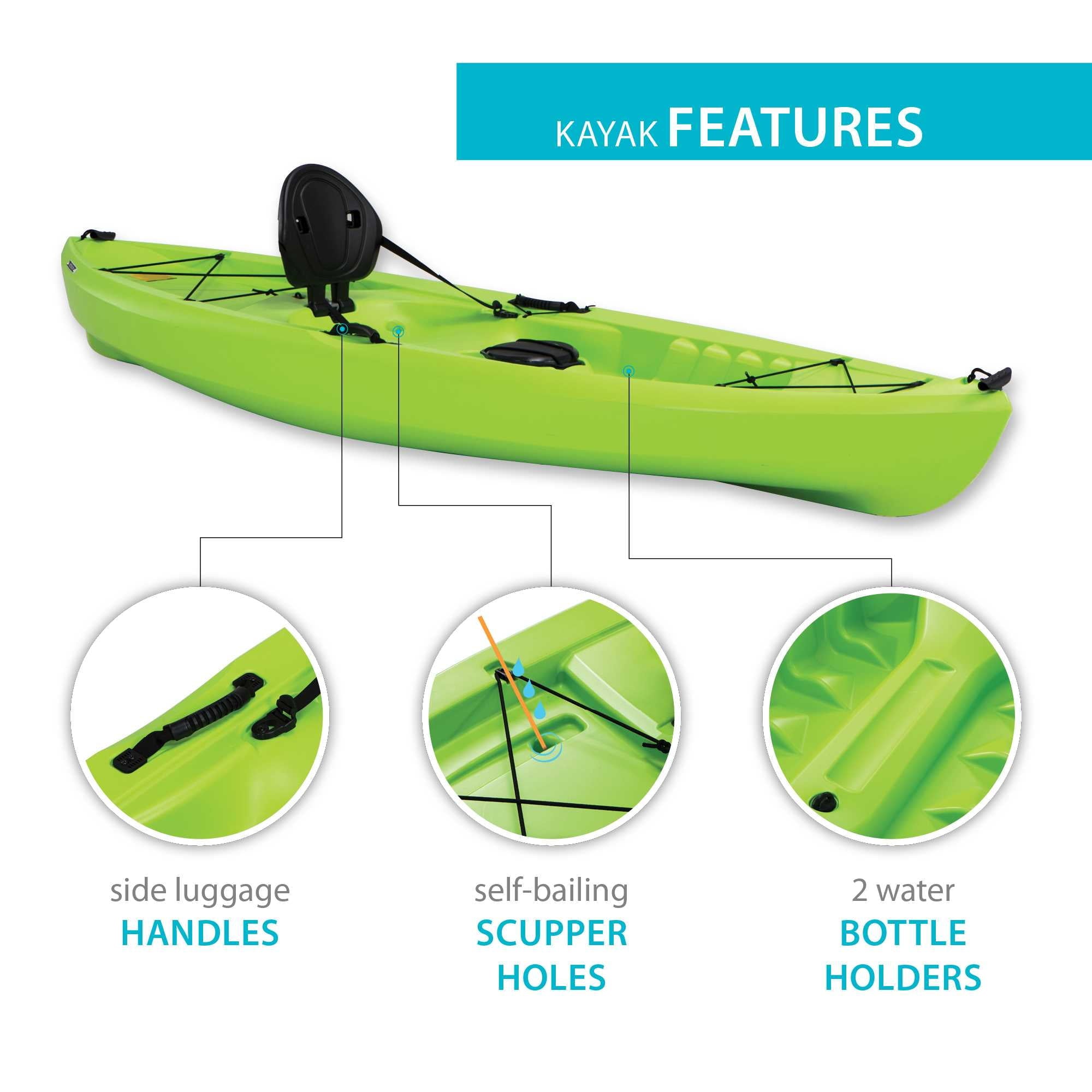 Lifetime Tahoma 10 ft Sit-on-Top Kayak, Lime Green (90816)