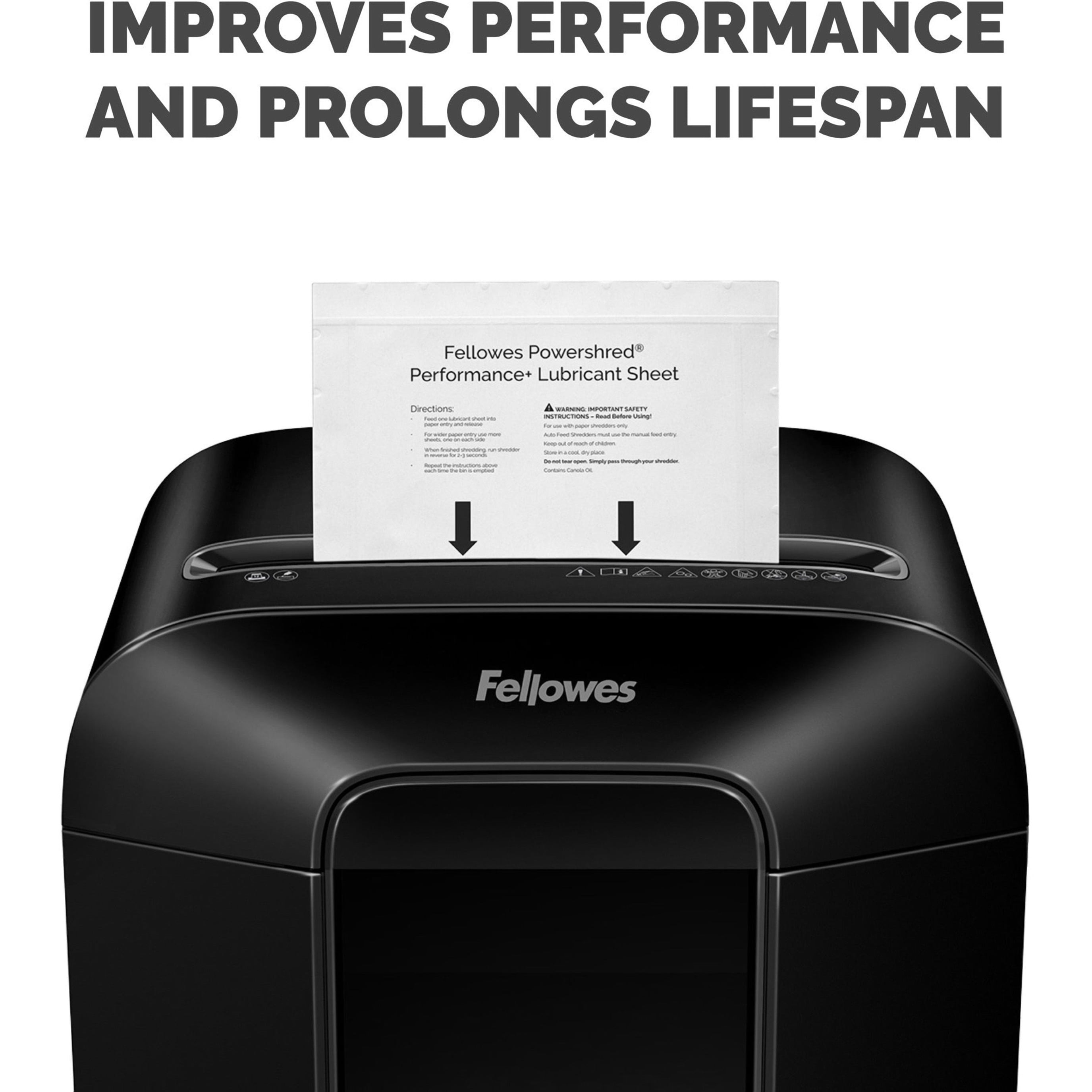 Fellowes FEL4015501 Oil Shredder, White - 10 Sheets - Pack of 10