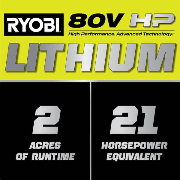 80V HP Brushless 42 in. Battery Electric Cordless Riding Lawn Tractor with (3) 80V 10Ah Batteries and Charger