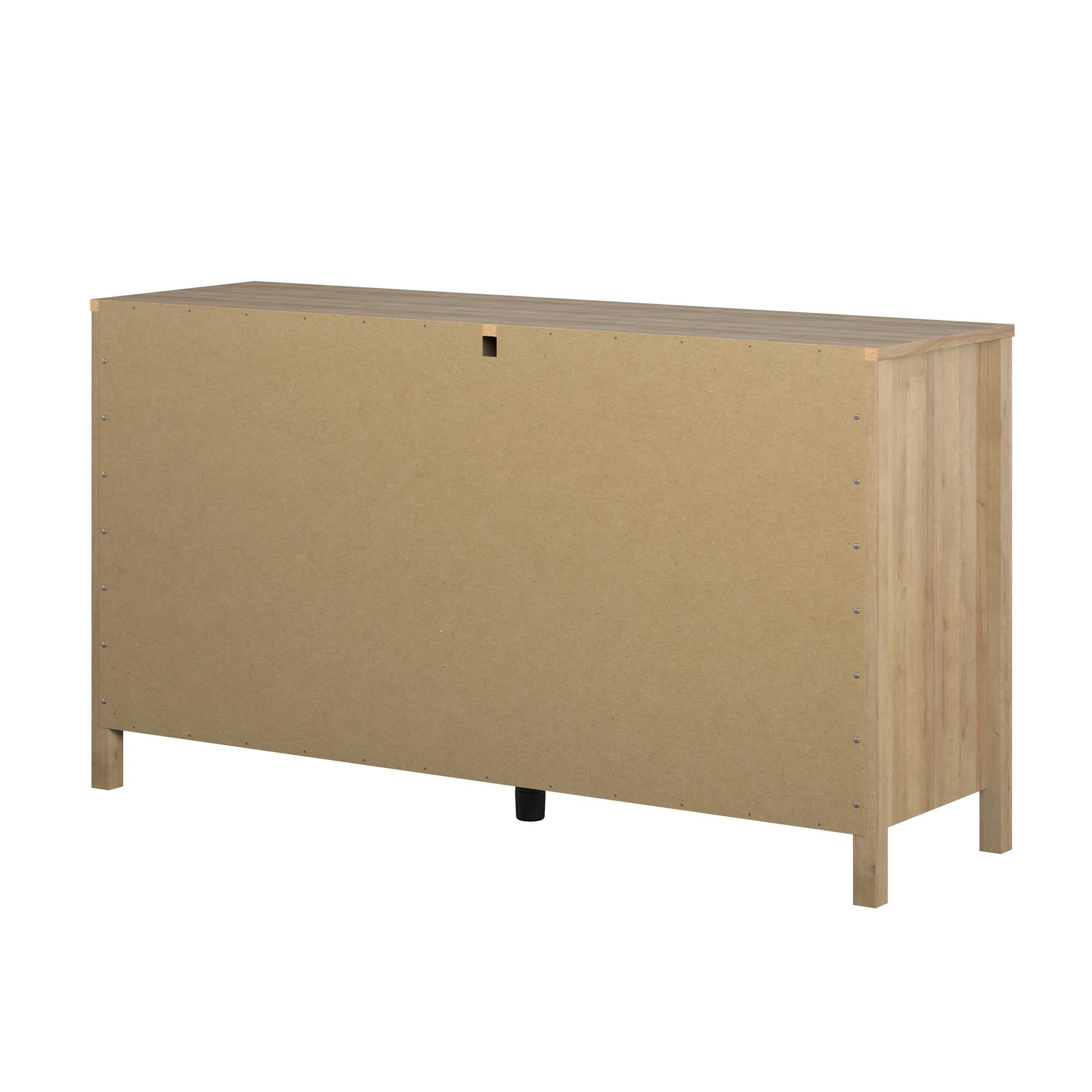 Queer Eye Wimberly 6 Drawer Dresser, Natural with Faux Rattan