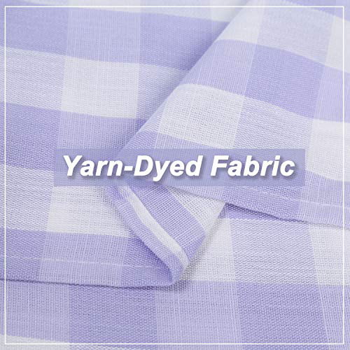 DSstyles Grey Buffalo Plaid Valances for Kitchen, Buffalo Check Gingham Pom Pom Valance Curtains for Windows Cafe Curtains Bathroom Window Curtains, 52x15 in