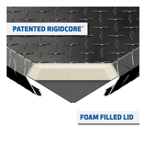 60 in. Gloss Black Aluminum Angled Crossover Box with Low Profile (Heavy Packaging)