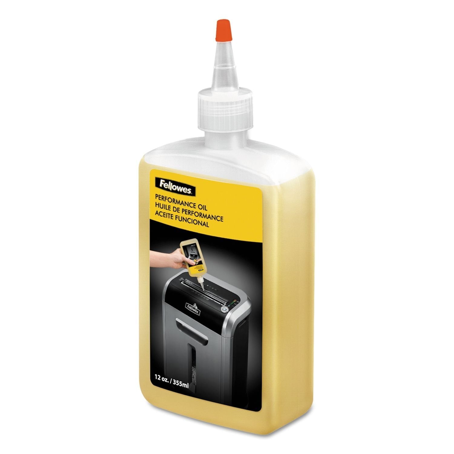3 X Fellowes Shredder Oil, 12 oz. Bottle with Extension Nozzle (35250)