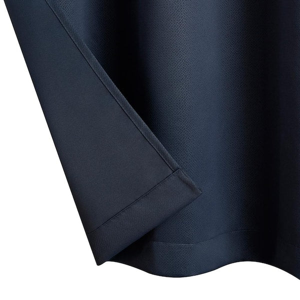 Jasper Embossed Thermal Grommet Room Darkening Window Panel, 38 in. W x 63 in. L (Set of 2 Panels and 2 Tiebacks)