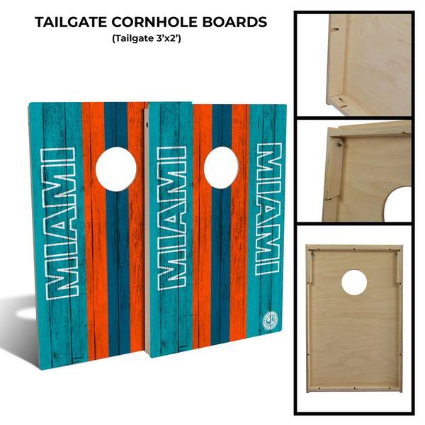 Miami Football Cornhole Board Set (Includes 8 Bags)