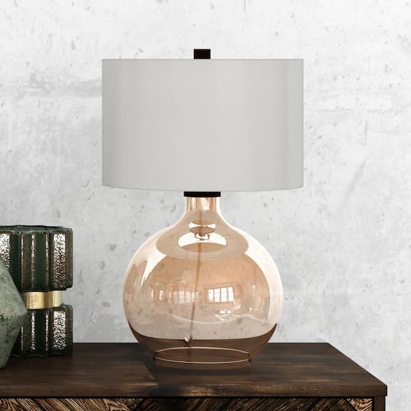 Laelia 24-3/4 in. Gold Luster Glass Table Lamp