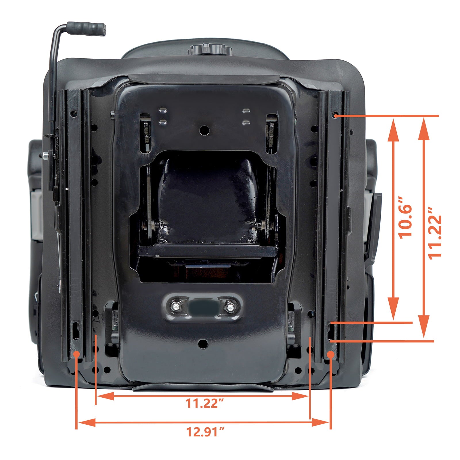 TICSEA Highback Low Suspension Tractor Seat,Adjustable Backrest Headrest and Slide Rails Forklift seat,Adjustable Armrests Shock Absorber Heavy Duty for Excavator Harvester