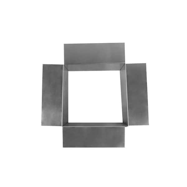 6 in. x 6 in. x 5 in. Tall Aluminum Open Pitch Pan Flashing with Open Bottom