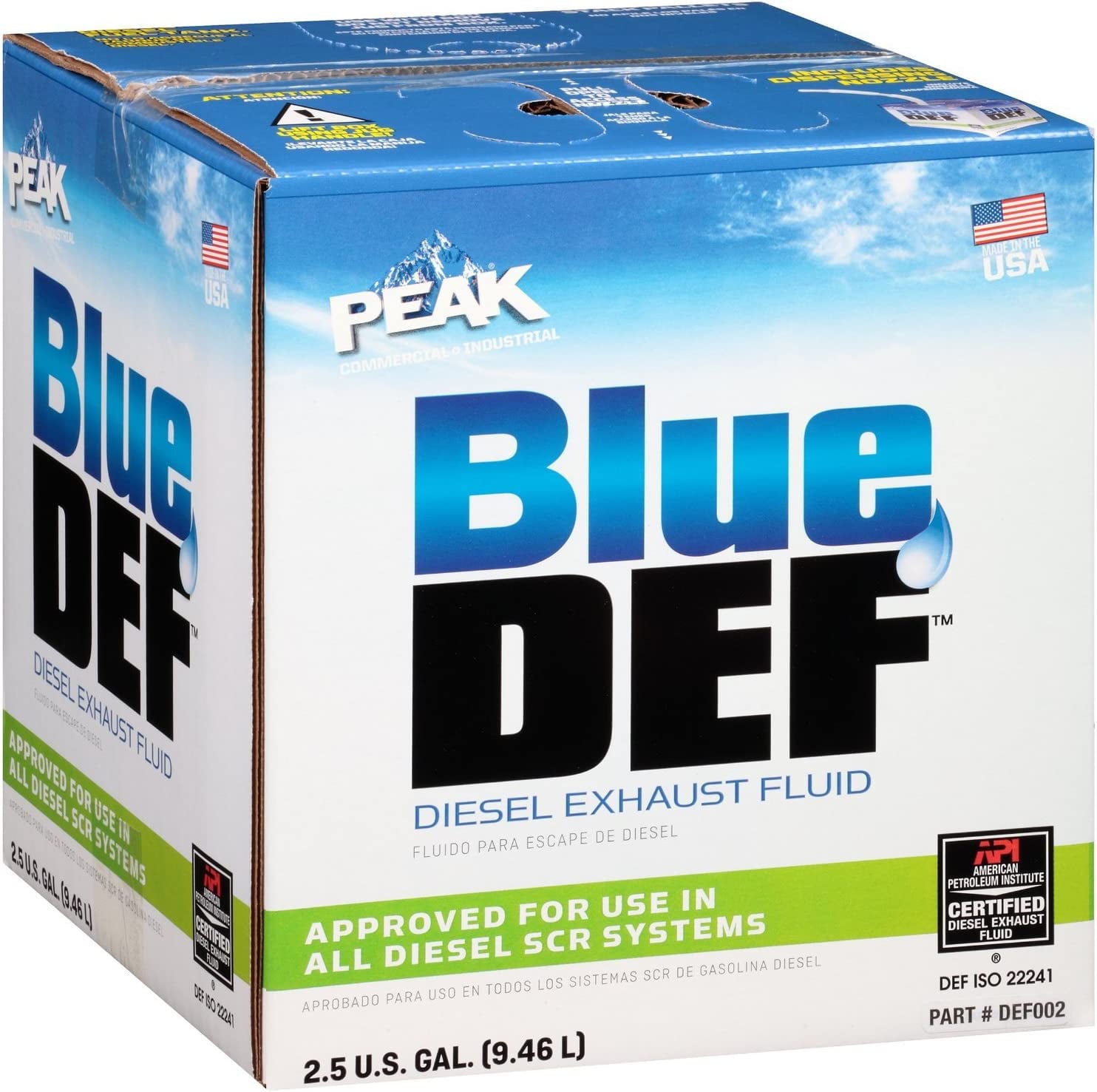 BlueDEF DEF002 Diesel Exhaust Fluid - 2.5 Gallon Jug, (40 Pack)