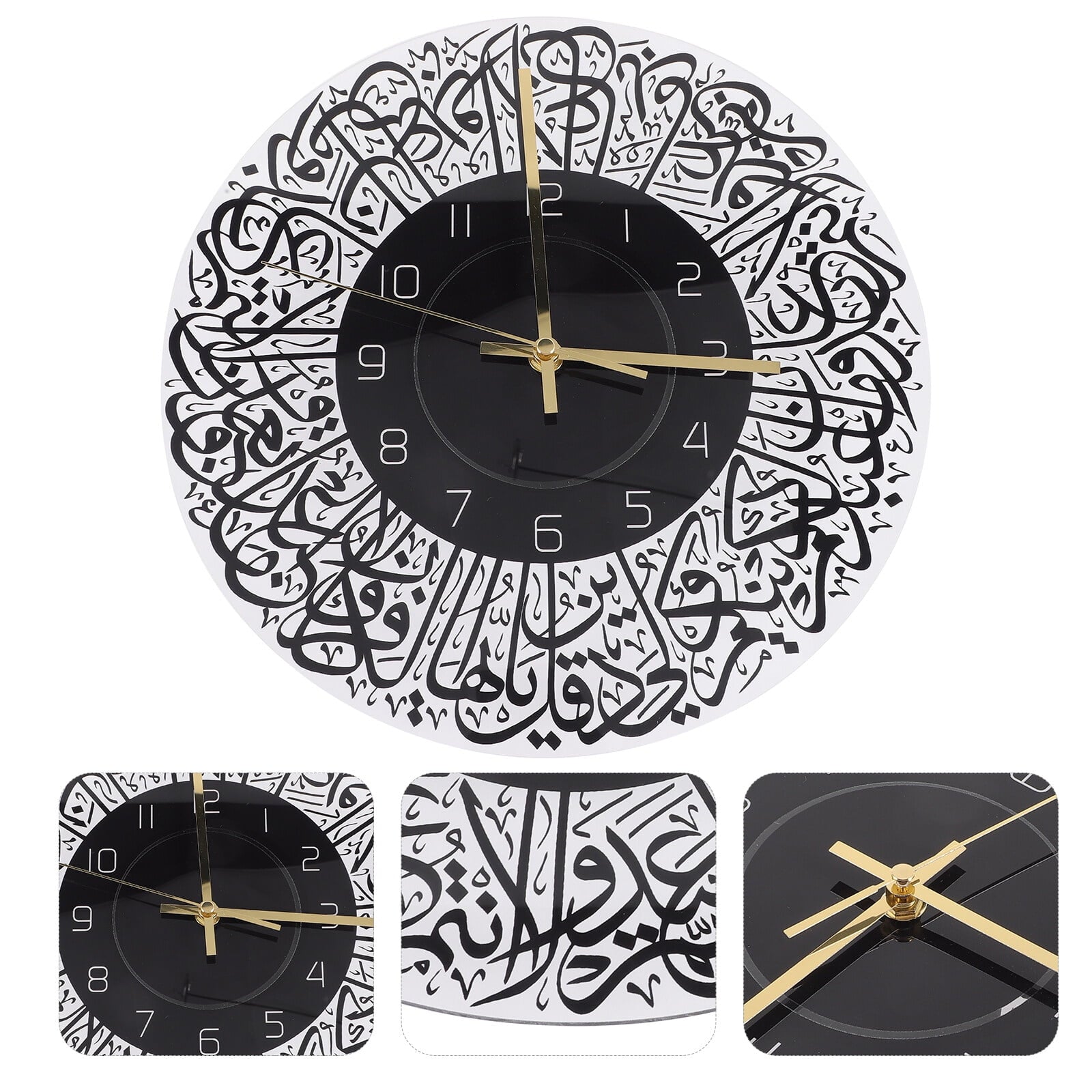 HOMEMAXS Eid Mubarak Wall Clock Mubarak Ramadan Acrylic Wall Clock Acrylic Art Wall Hanging Clock