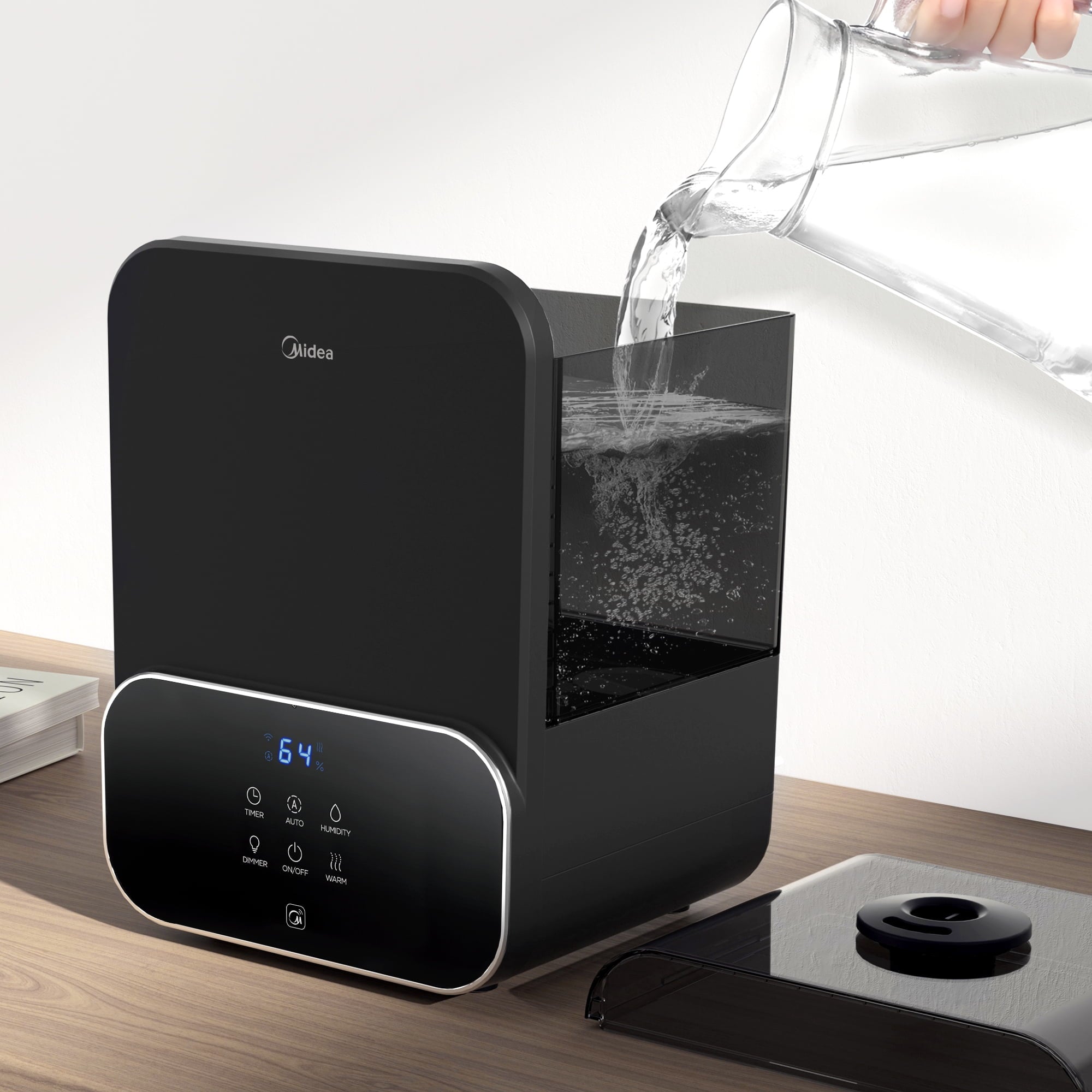 Midea 2-in-1 Warm/Cool Mist Humidifier, w/ WiFi, Black