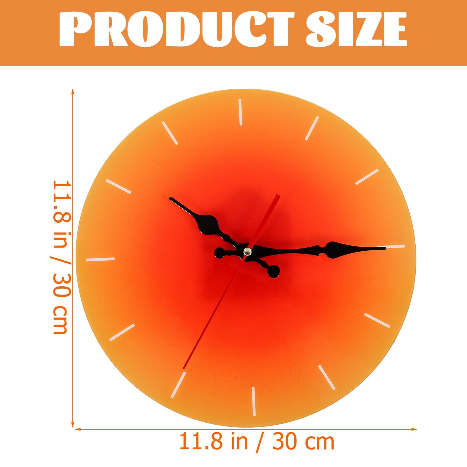 HOMEMAXS Household Wall-mounted Clock Silent Hanging Clock Decorative Wall Clock Ornament Sunset-like Clock