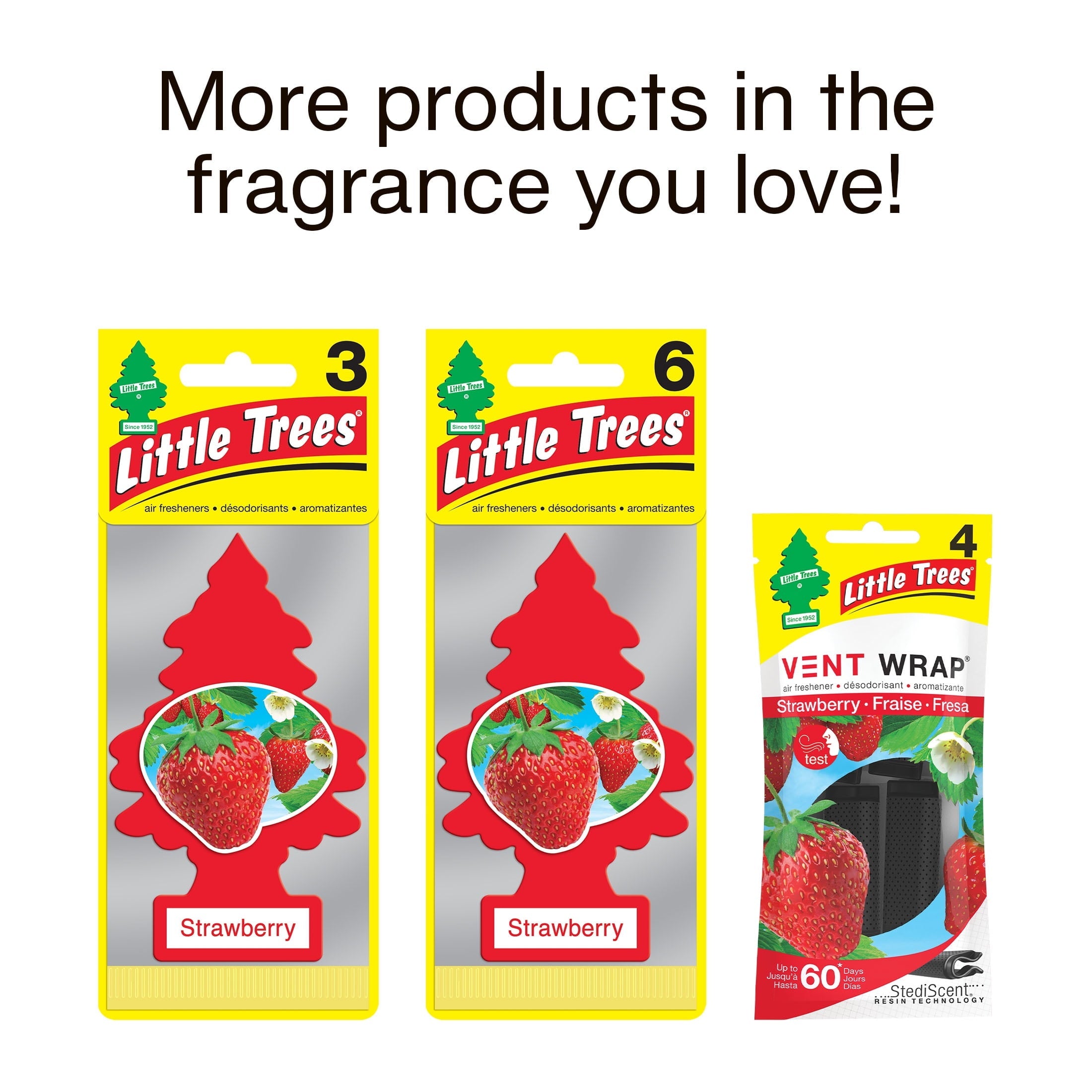 Little Trees Air Fresheners Strawberry Fragrance 3-Pack