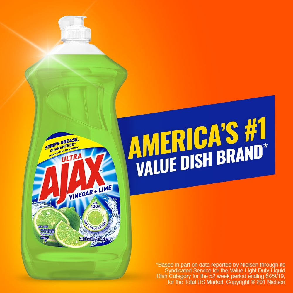 AJAX Liquid Dish Soap, Lime Scent,52 Fluid Ounce