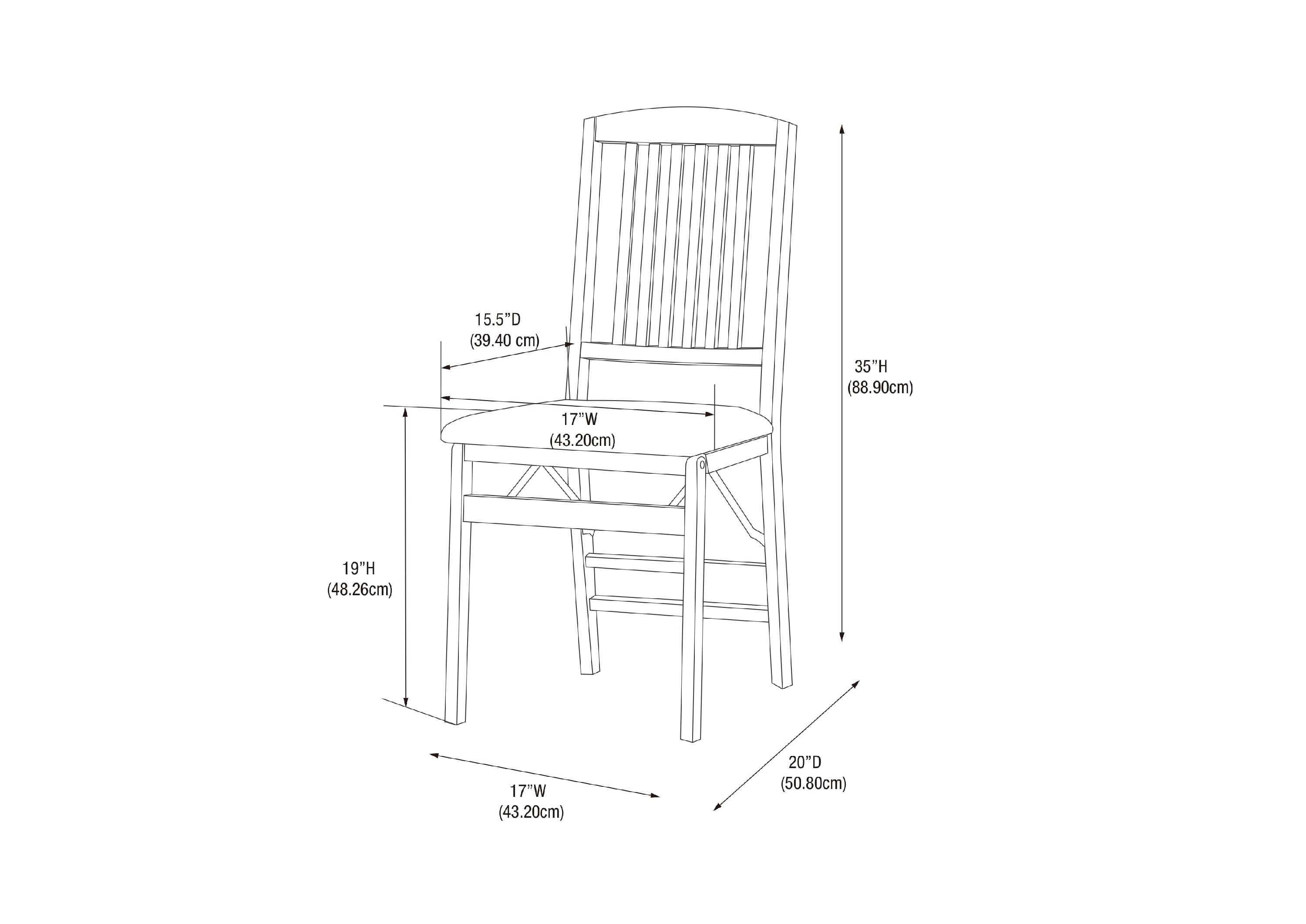 Linon Lafitte Folding Dining Chair, Set of 2, Dark Brown Faux Leather