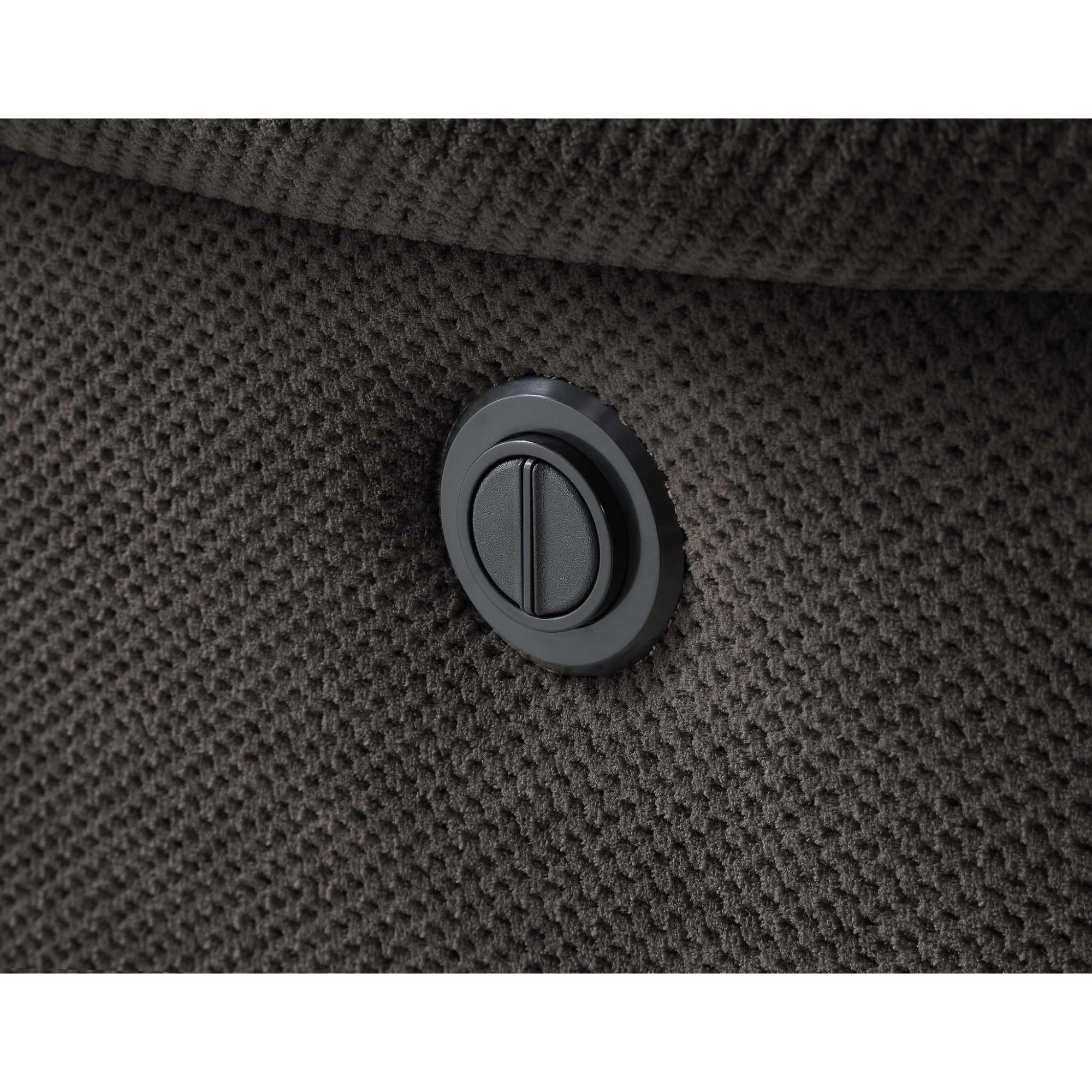 Serta Push-Button Power Recliner with Deep Body Cushions, Gray Fabric