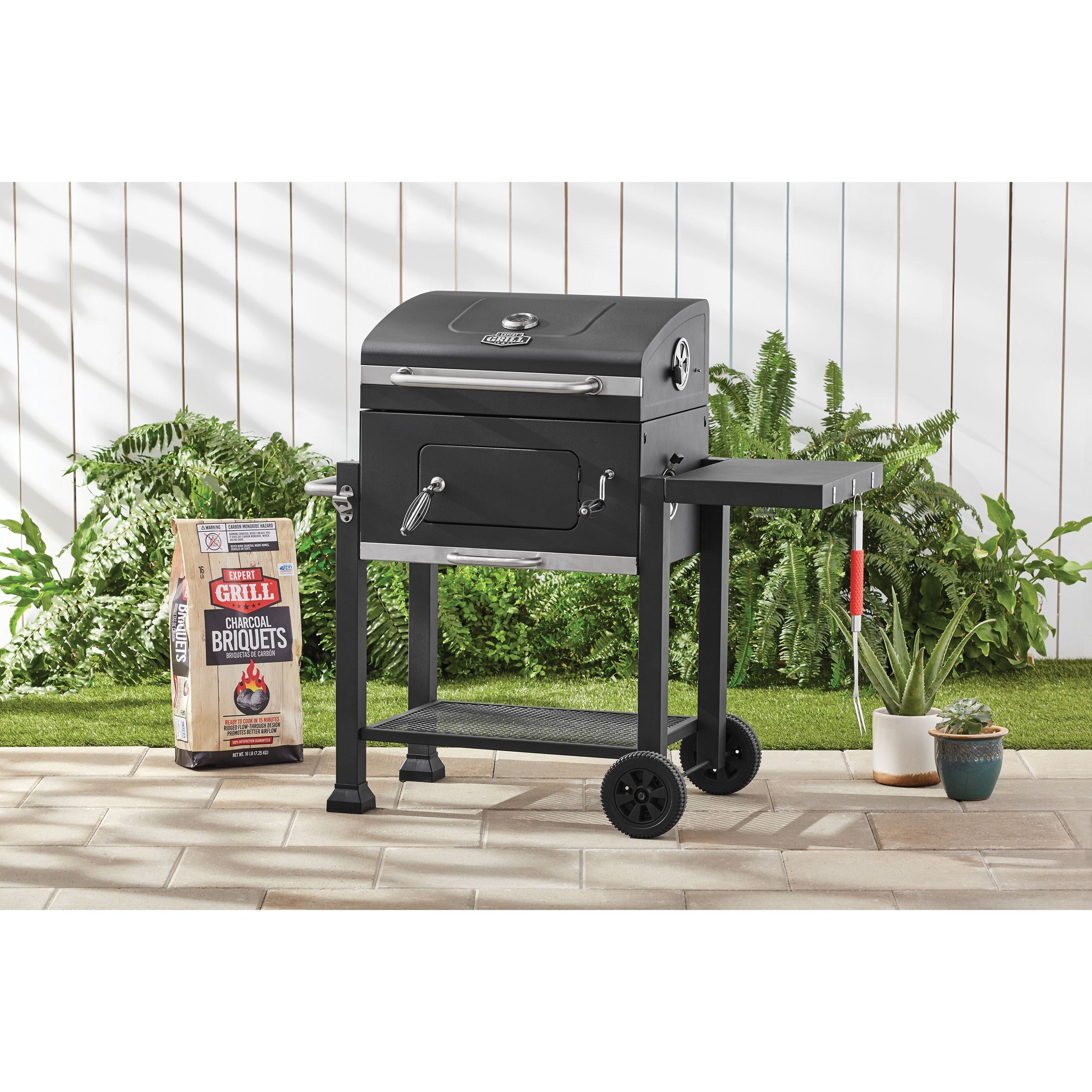 Grill Heavy Duty 24-Inch Charcoal Grill, Black
