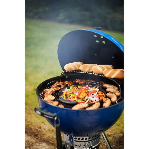 22 in. Master-Touch Charcoal Grill in Deep Ocean Blue with Built-In Thermometer