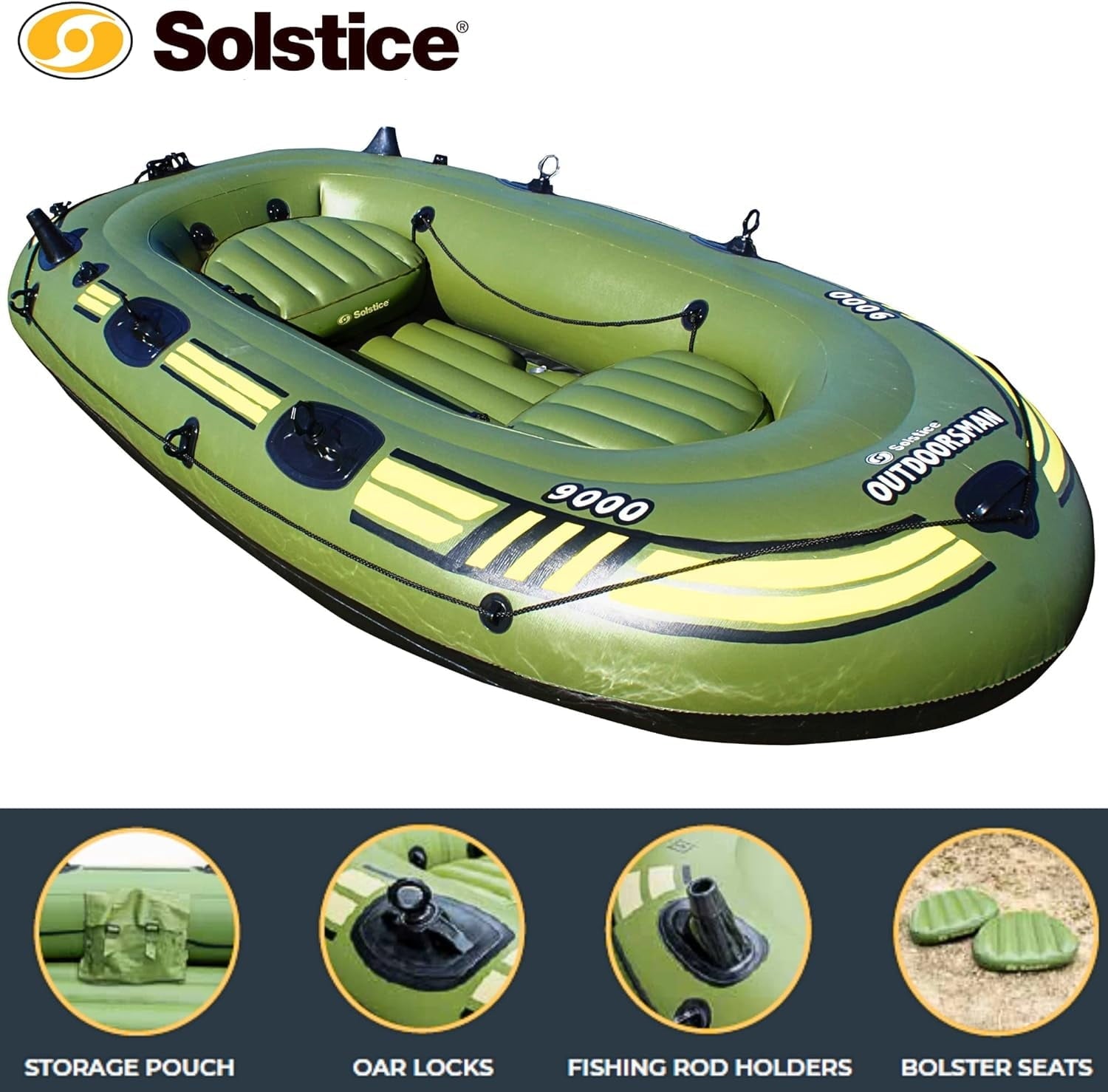 Solstice Outdoorsman 4-Person Inflatable Fishing Boat