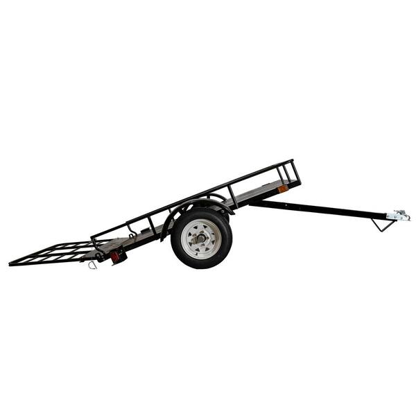 4 ft. x 6 ft. 1,295 lbs. Payload Capacity Open Rail Steel Utility Flatbed Trailer Kit