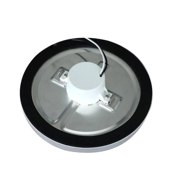 7 in. Light Round White Integrated LED Flush Mount in Soft White (4-Pack)