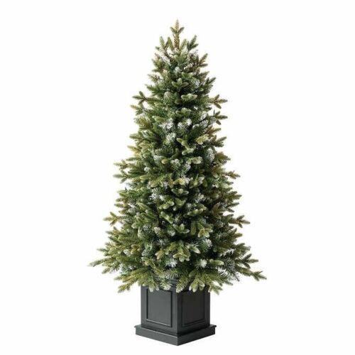 4.5 ft Pre-Lit Aspen Artificial Potted Christmas Tree