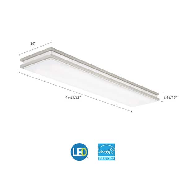 Brushed Nickel Linear Saturn LED Flush Mount