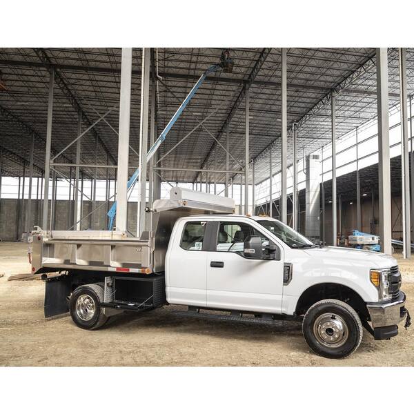 14 in. x 12 in. x 30 in. Gloss Black Diamond Tread Aluminum Underbody Truck Tool Box