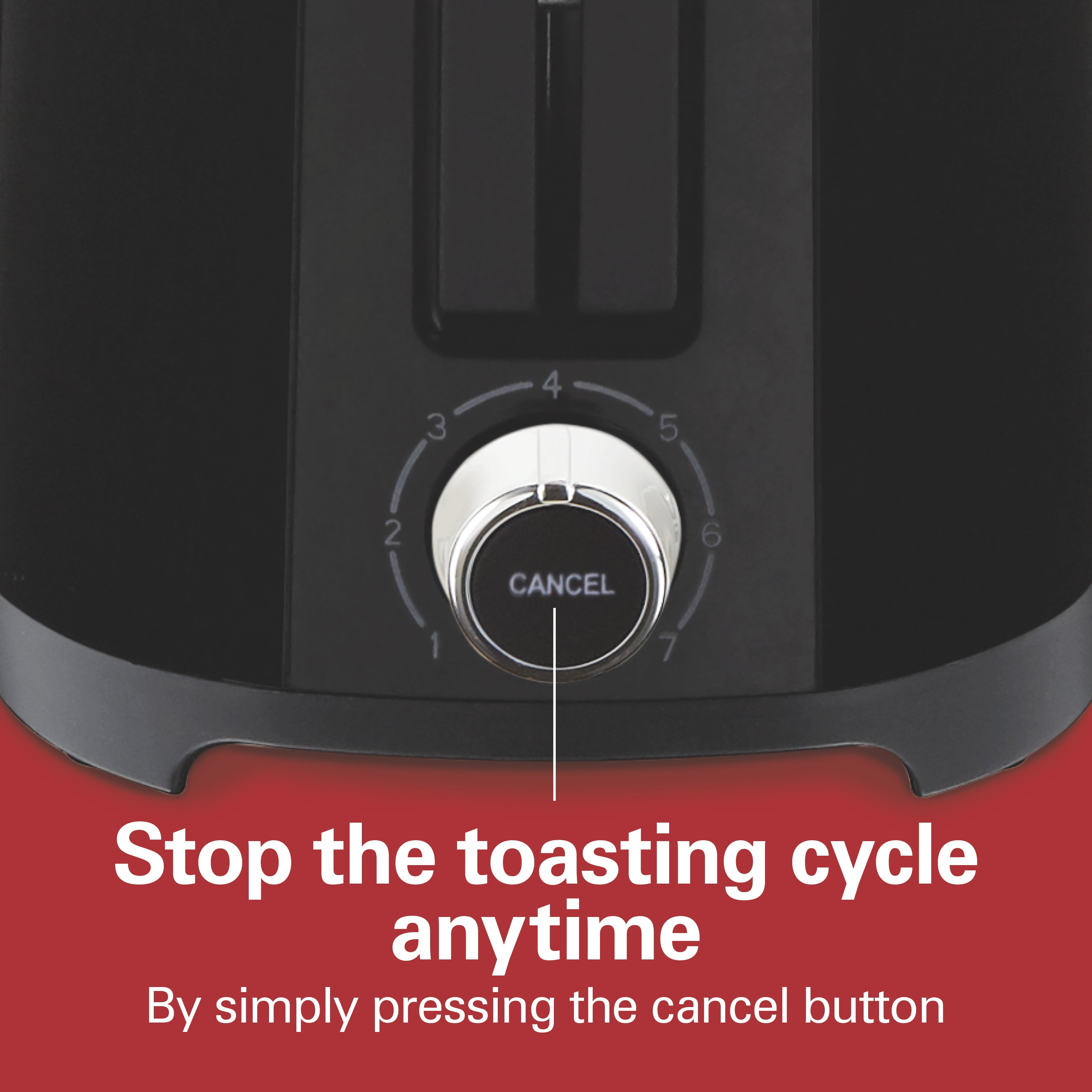 Hamilton Beach 2 Slice Toaster, Extra-Wide Slots, Chrome-Plated Lever, Black, 22217