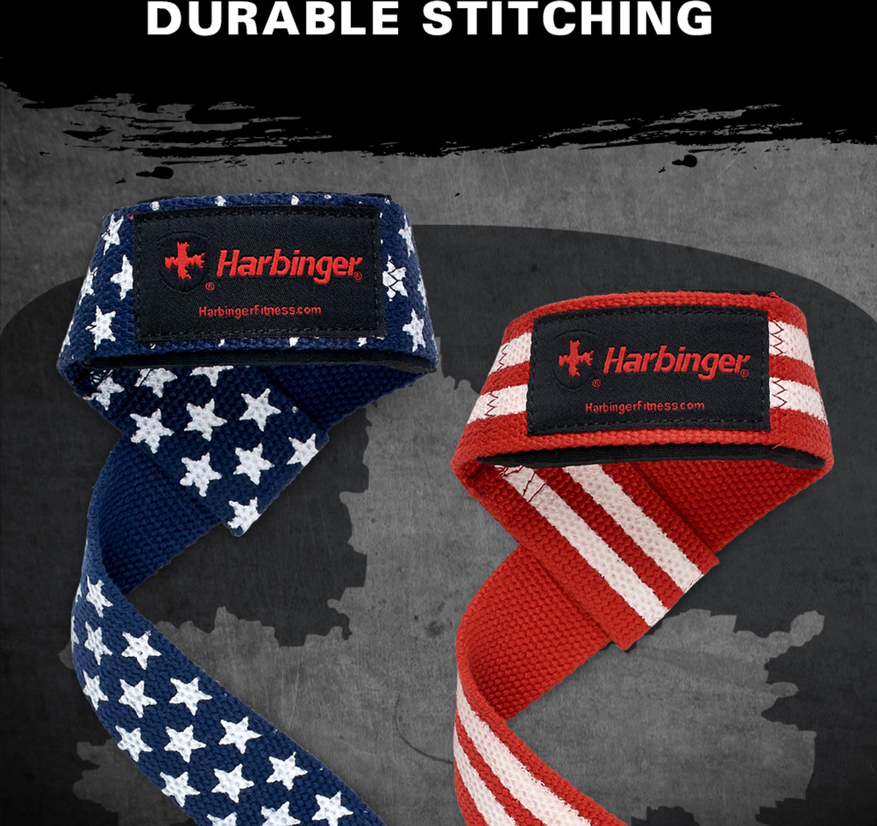 Harbinger Padded Cotton Lifting Straps Unisex Flag 21.5