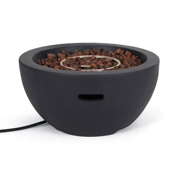 Tulip Dark Gray Stone Fire Pit Bowl (No Tank Holder)