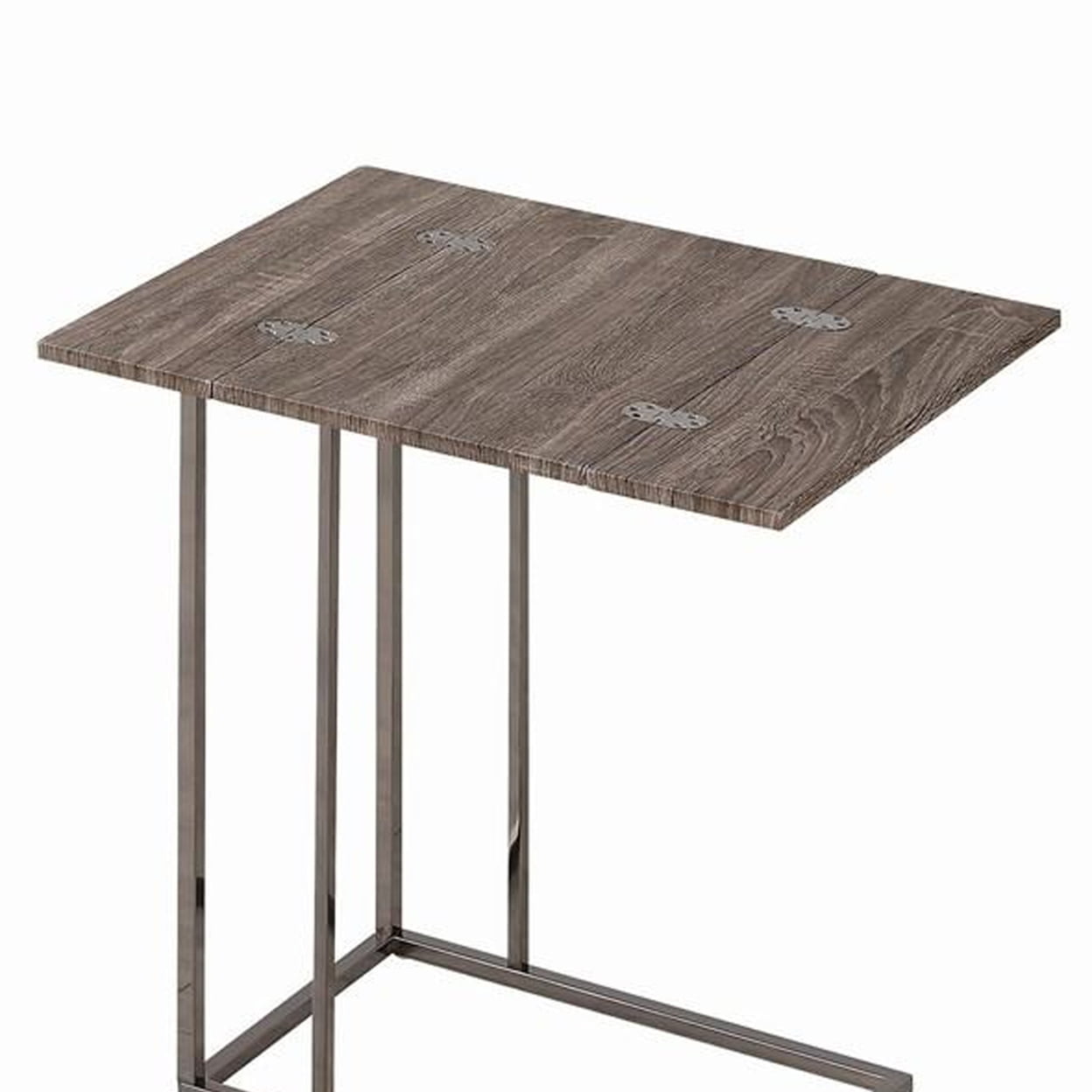 Pedro Expandable Top Accent Table Weathered Grey and Black