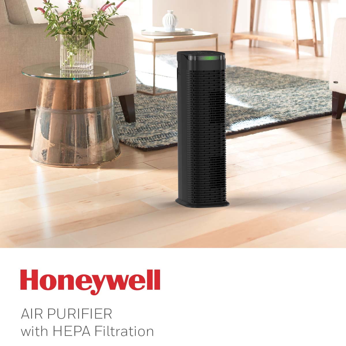 Honeywell Allergen Plus HEPA Air Purifier Allergen Reducer 200 sq ft Wildfire/Smoke, Pollen, Pet Dander, Dust, HPA180