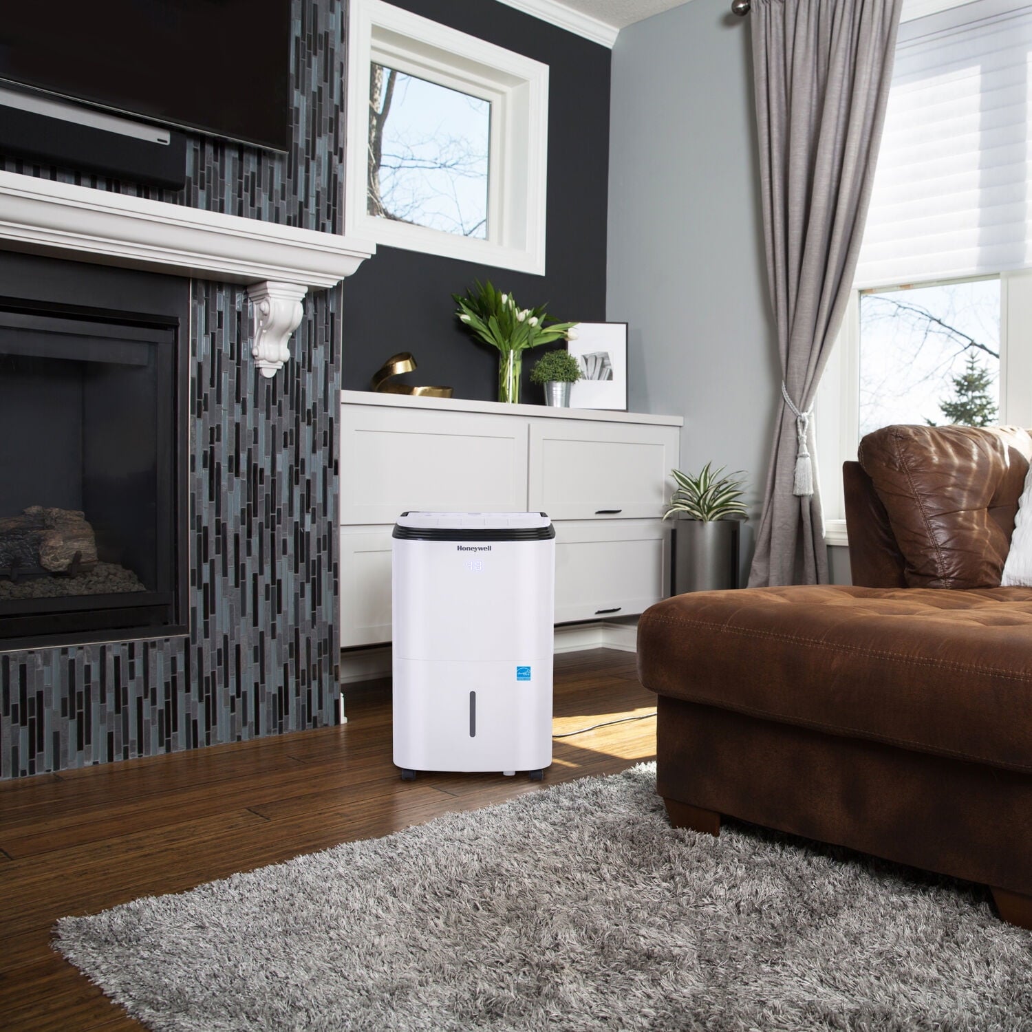 Honeywell 20 pt 1000 sq ft Dehumidifier in White - Smart Technology Capable, Energy Efficient