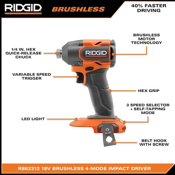 18V Brushless 2-Tool Combo Kit with 6.0 Ah and 4.0 Ah MAX Output Batteries, Charger, and Hard Case