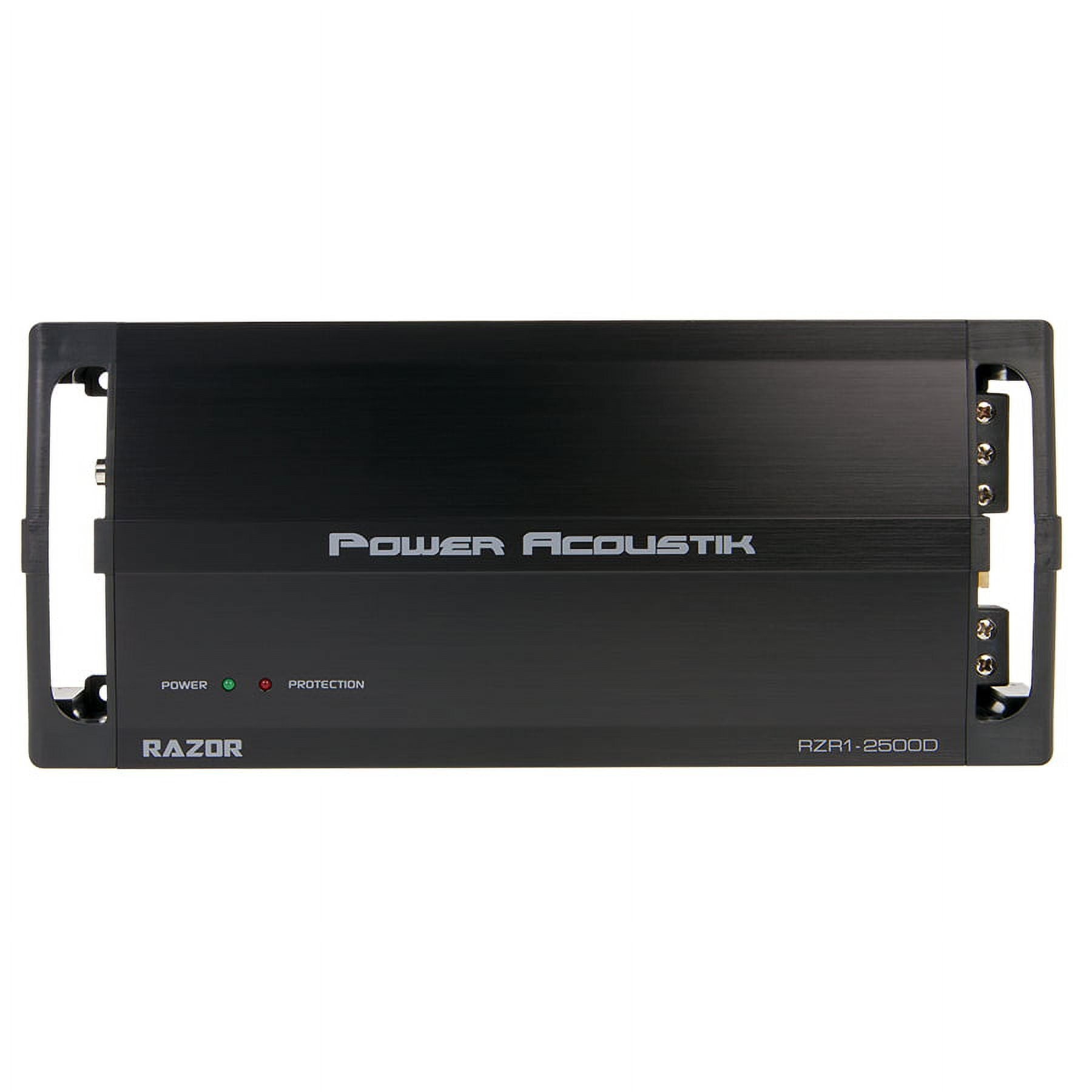 Power Acoustik RZR1-2500D Amplifier | RAZOR Series Subwoofer 1-Channel Amplifier | 2 Ohm Max Power 2,500 Watts