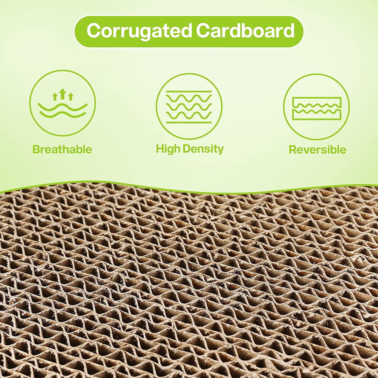 Pecute 2 Large Cat Scratcher Cardboard with Catnip, Cat Scratch Pad, 15.8