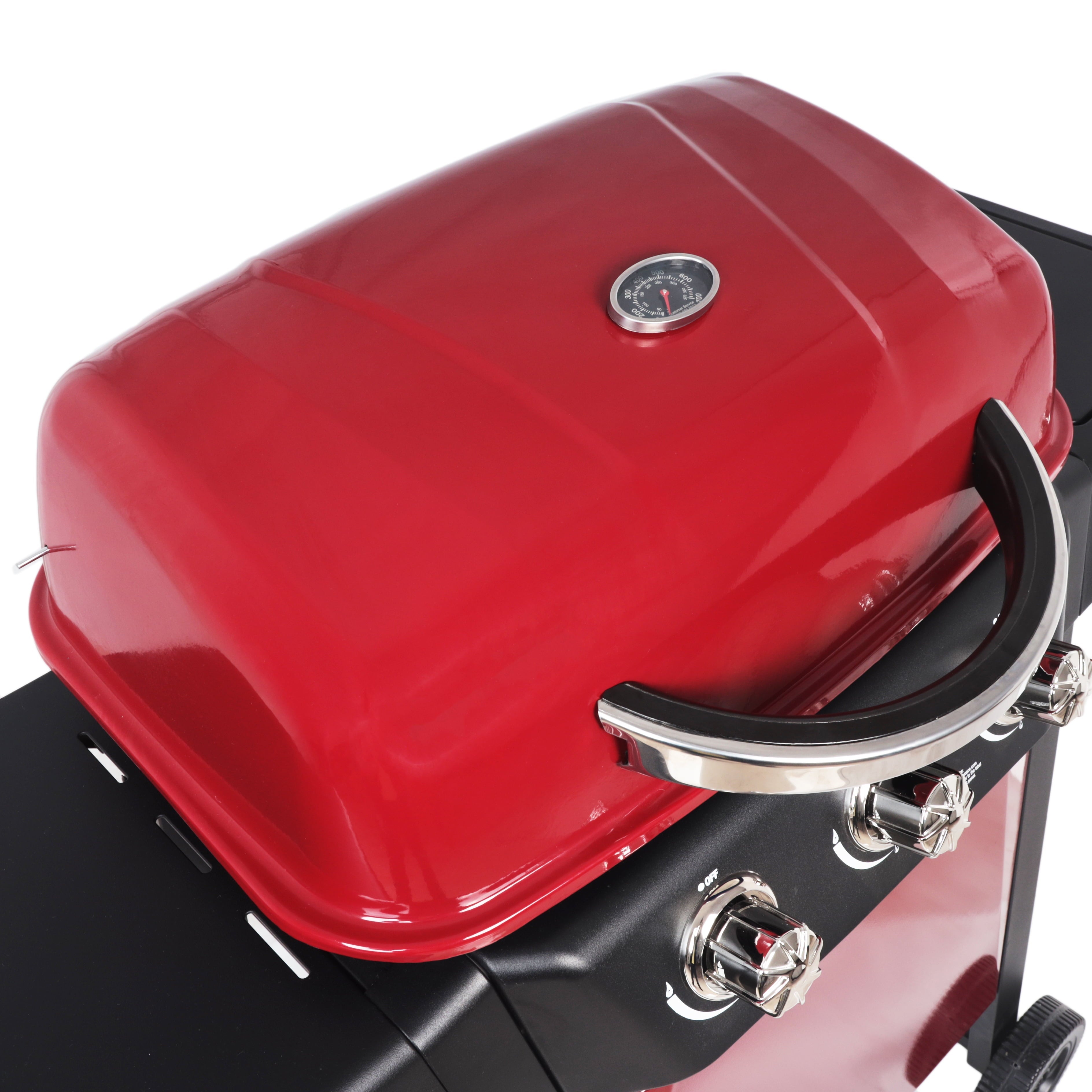 RevoAce 4 Burner Propane Gas Grill Including a Side Burner, Red Sedona, GBC1729WRS