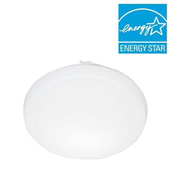 11 in. White LED Low-Profile Residential Round Flush Mount